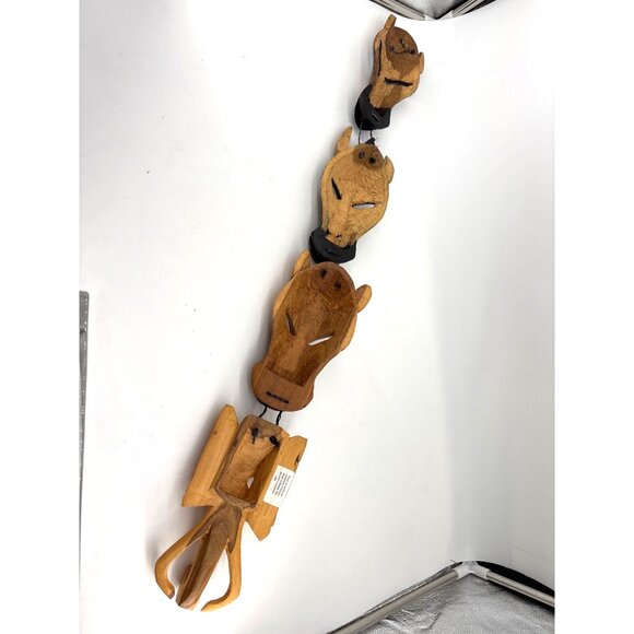 Hand-Carved African Animal Mask Wall Hanging Decor made in Kenya - Picture 6 of 7